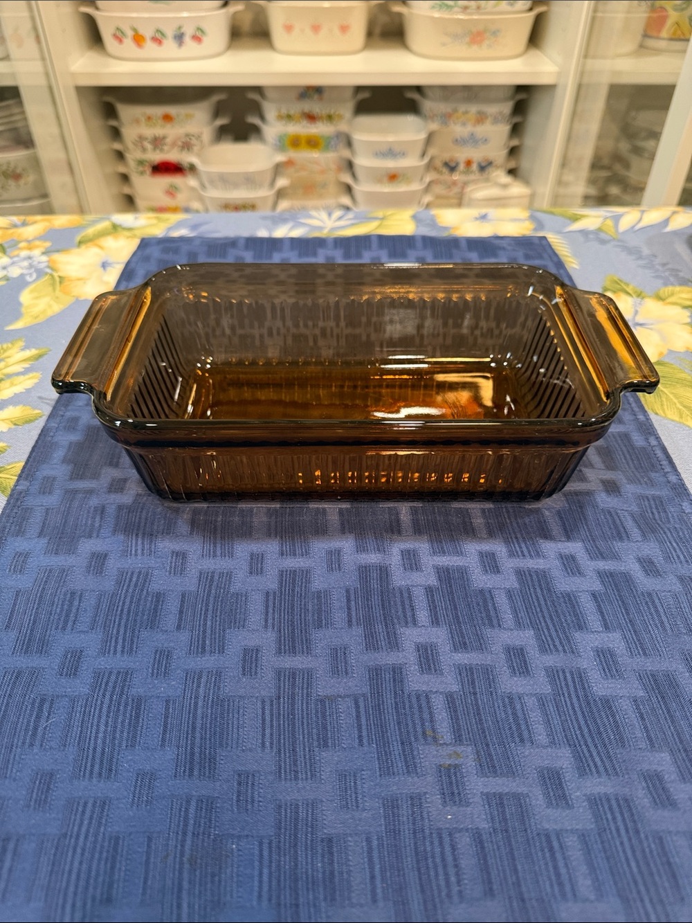 Anchor Hocking Amber Rectangular Glass Baking Dish with Handles 5x8
